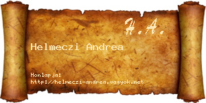 Helmeczi Andrea névjegykártya